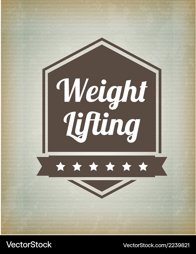 Weightlifting Seal with Linear Background Vector Image