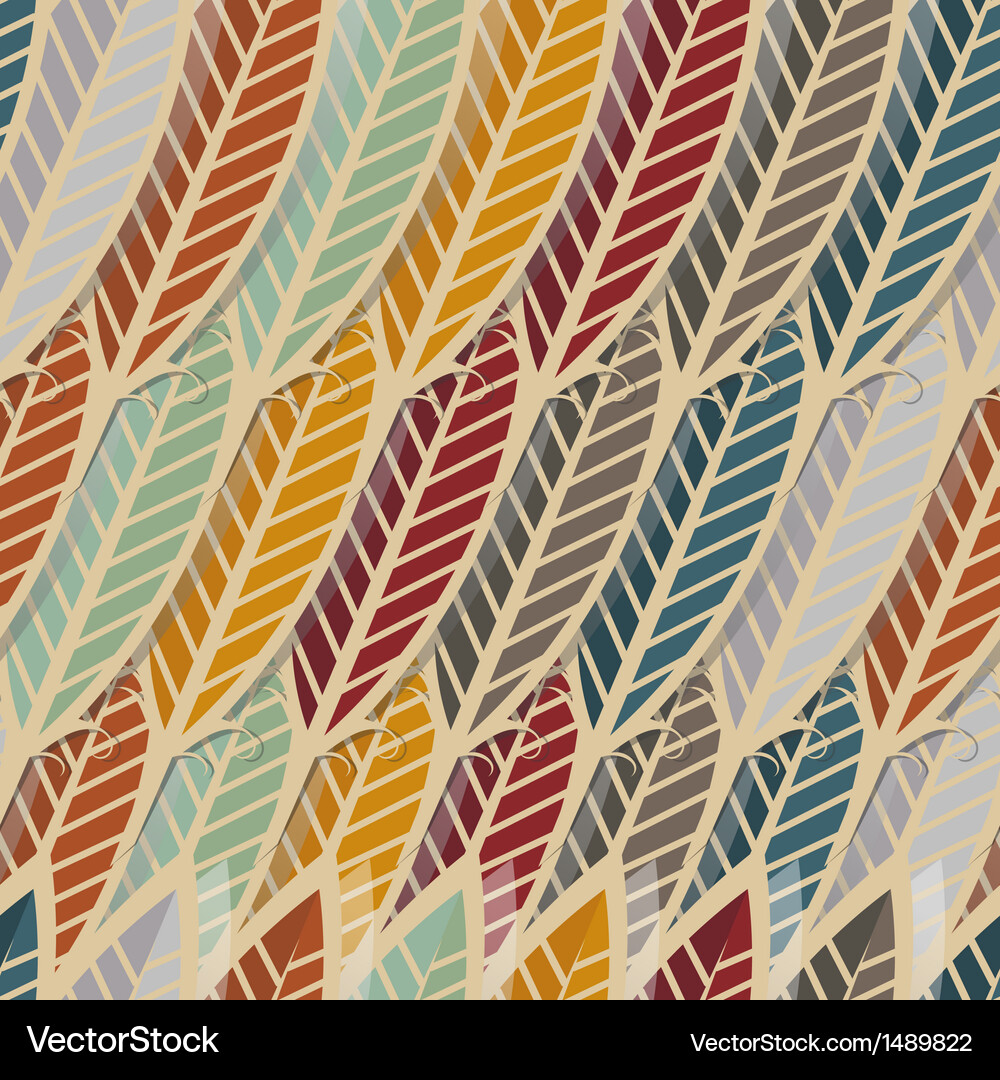 Abstract Feather Pattern Vector Image