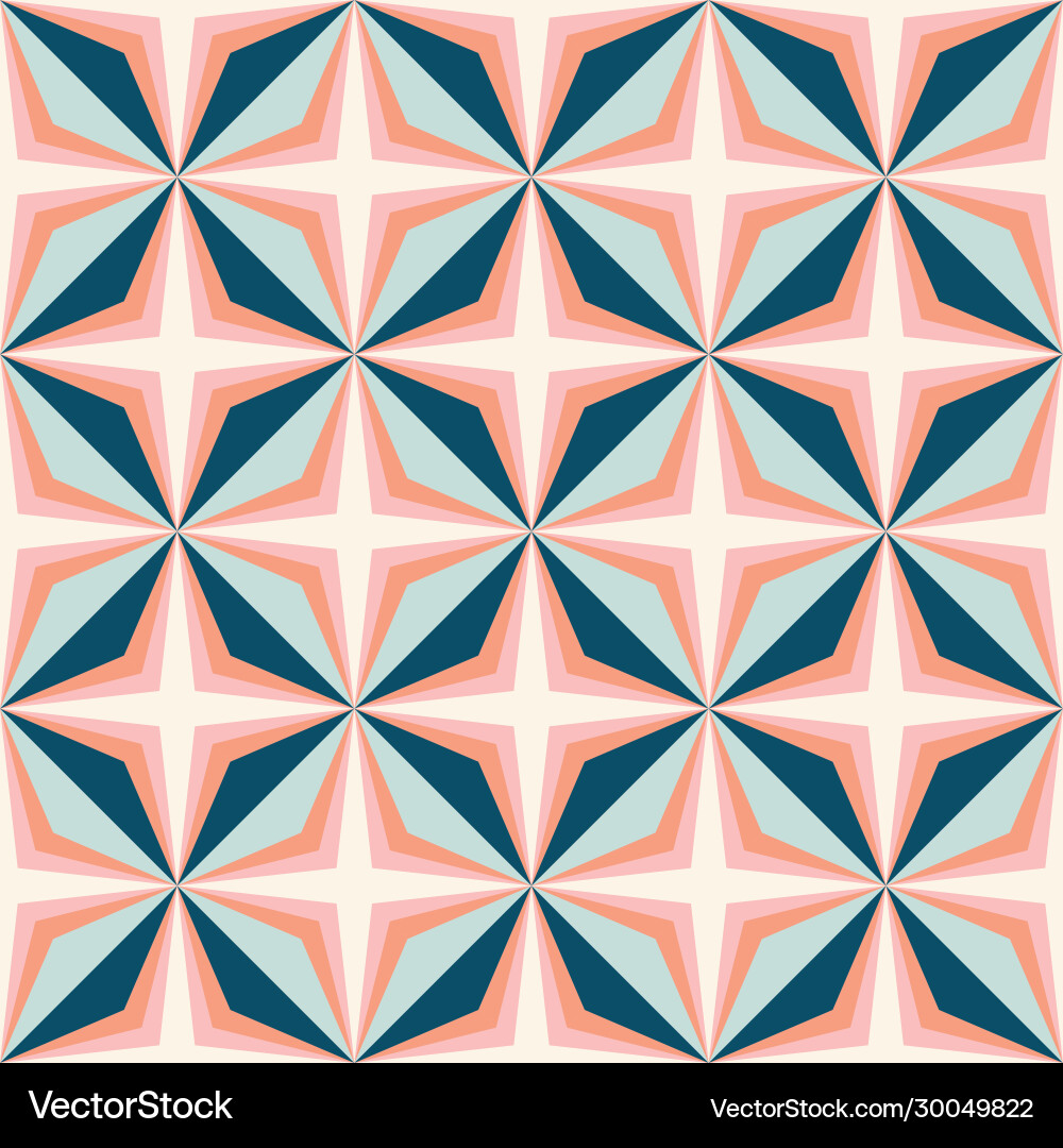 Abstract geometric repeat pattern with star vector image