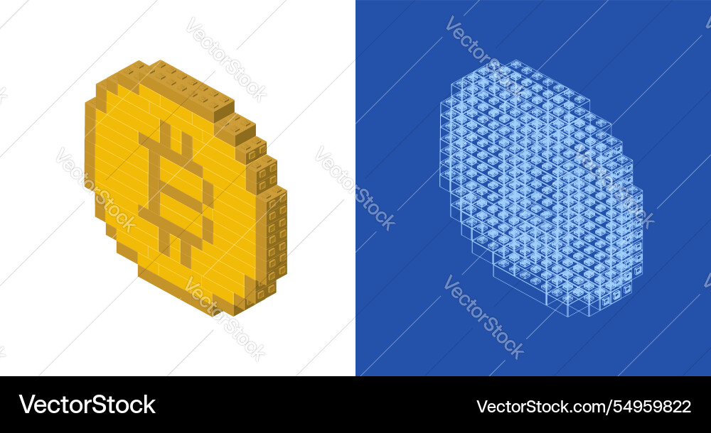 Btc blueprint project idea and implementation Btc blueprint project idea and implementation vector image