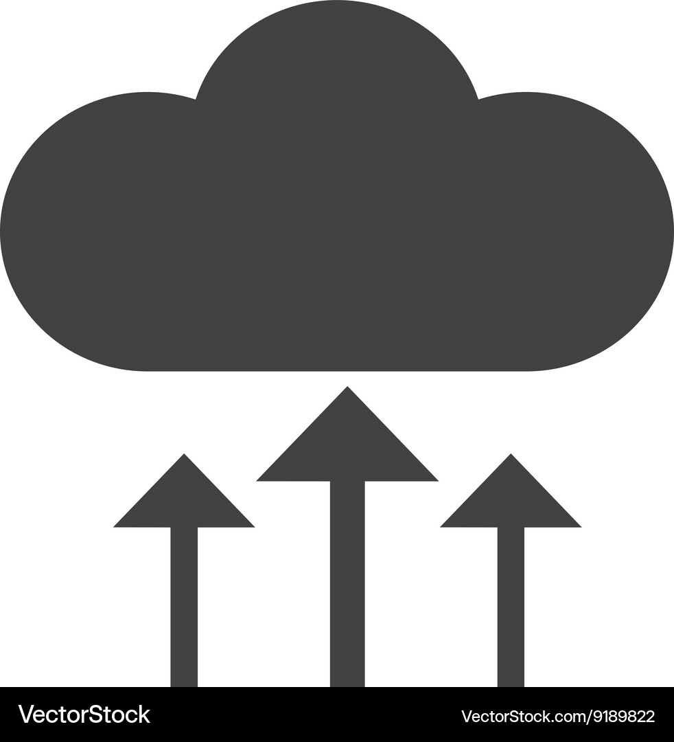 Cloud upload progress Vector Image