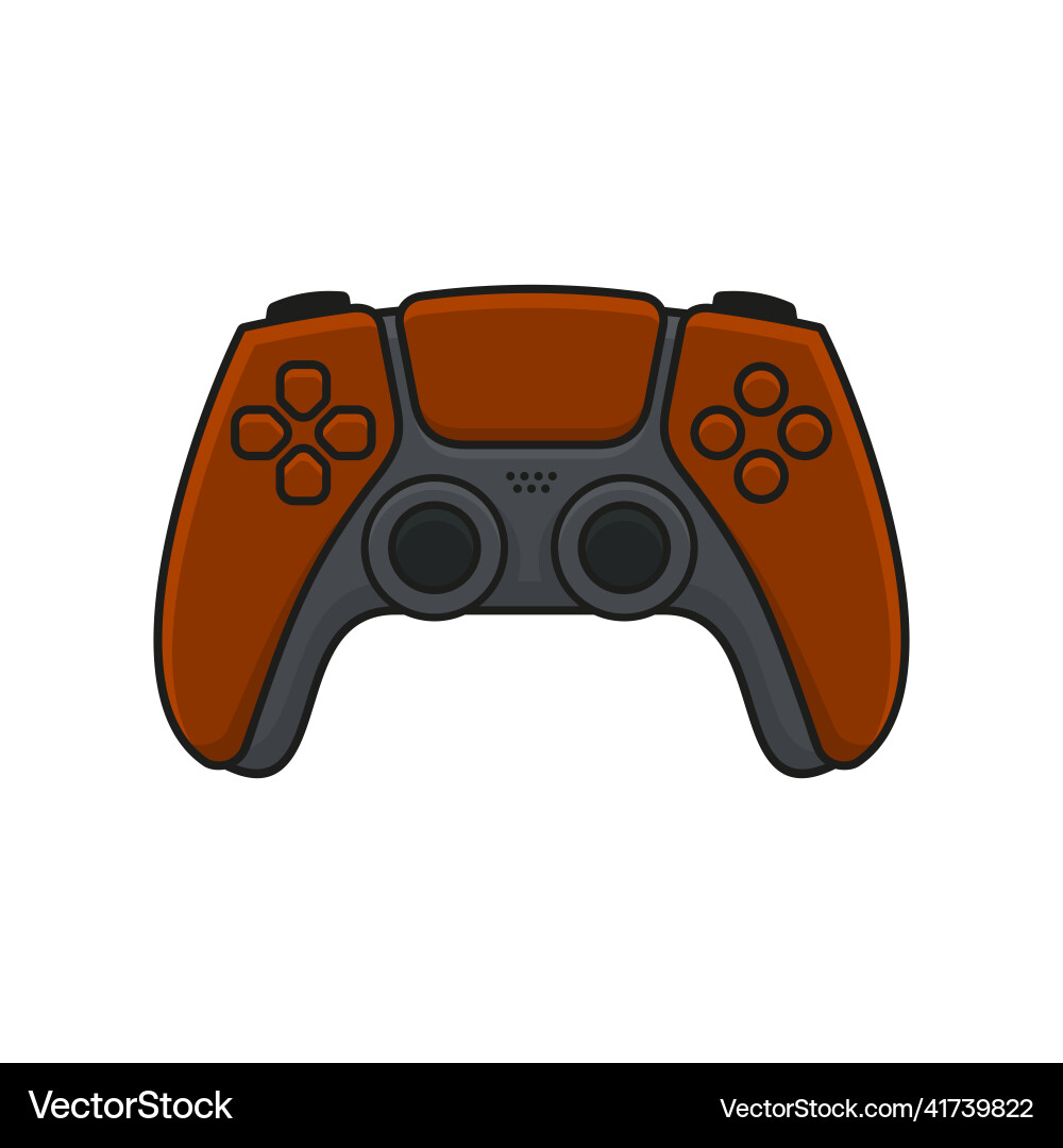 Game controller red joystick icon gamepad vector image