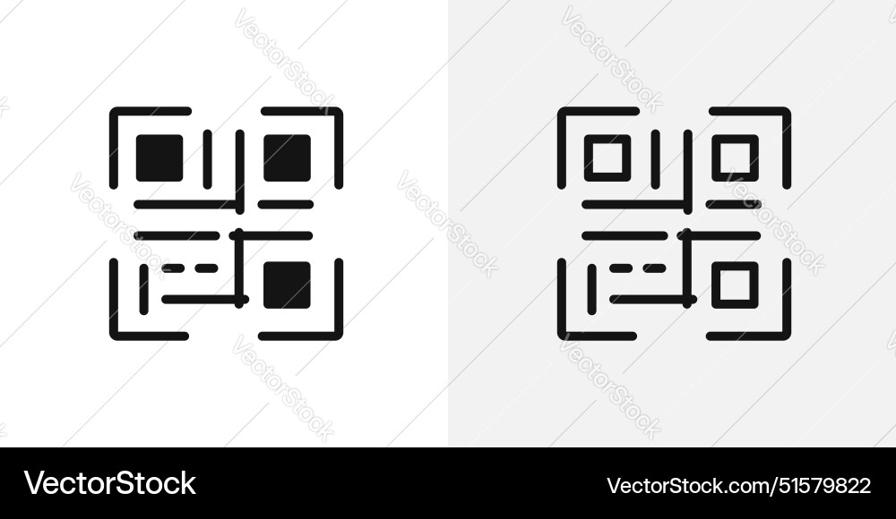 Qrcode icon set Royalty Free Vector Image - VectorStock