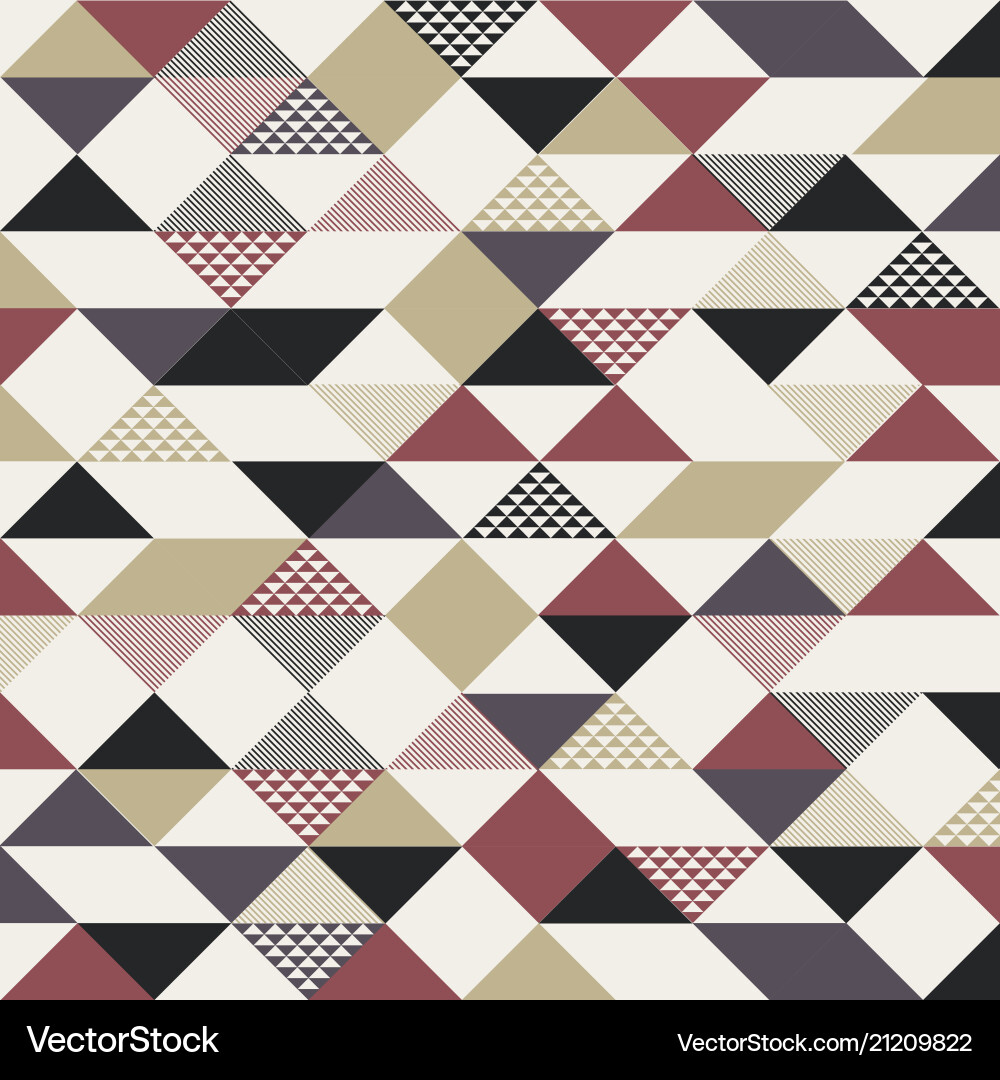 Retro Triangles Pattern vector image