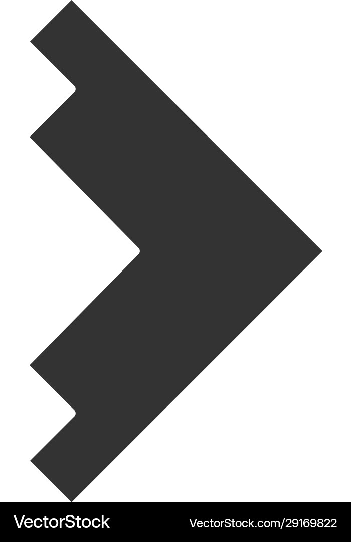 Right arrowhead glyph icon forward triangular Right arrowhead glyph icon forward triangular vector image