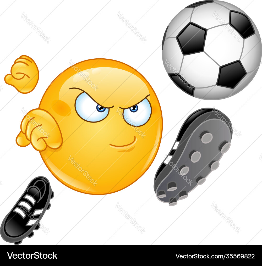 Soccer emoticon Soccer emoticon vector image