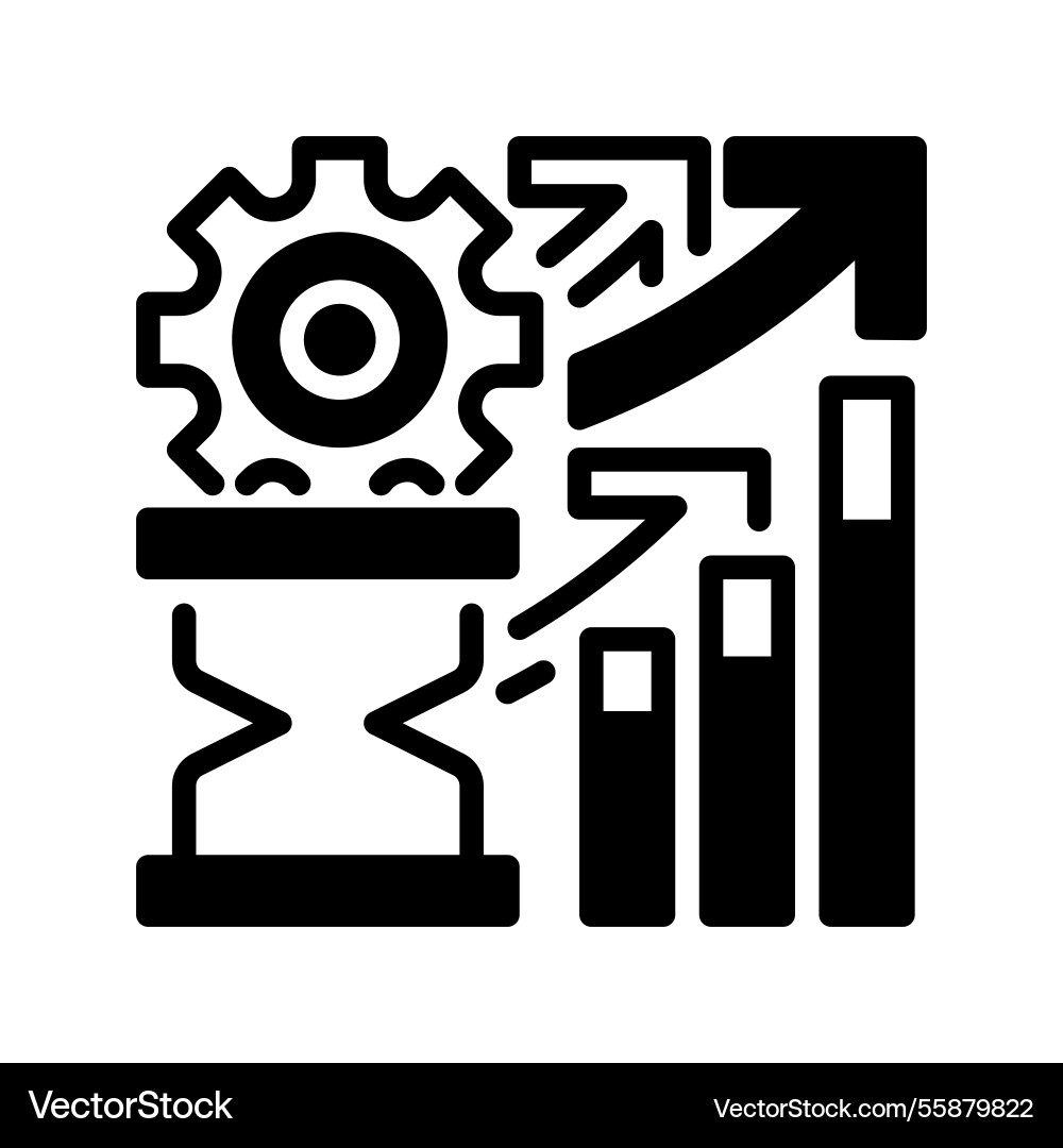 Time management report line icon linear style Time management report line icon linear style vector image