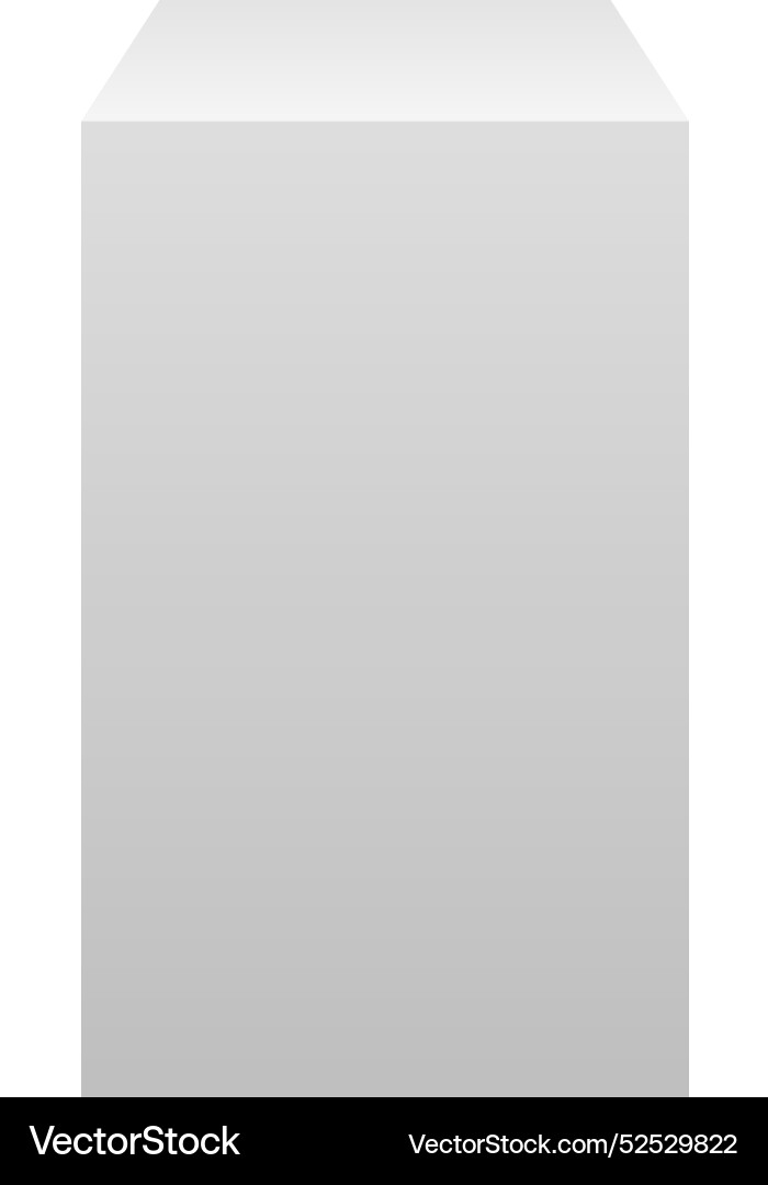 White box realistic mockup blank square block White box realistic mockup blank square block vector image