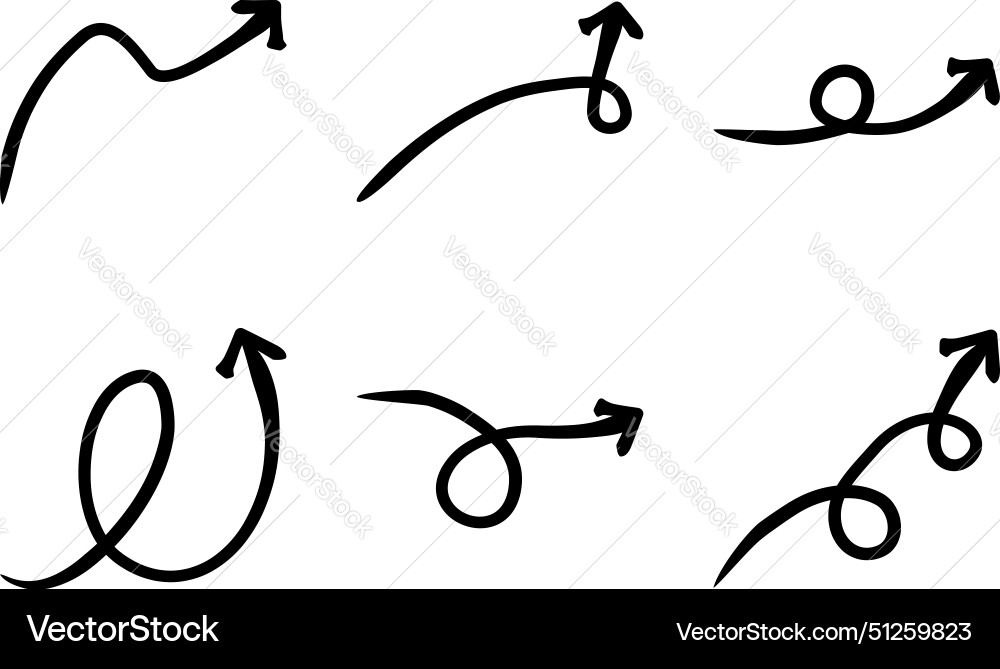 Abstract arrow direction shape curved line Vector Image