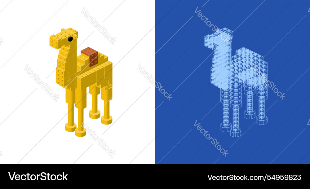 Camel blueprint project idea and implementation Camel blueprint project idea and implementation vector image