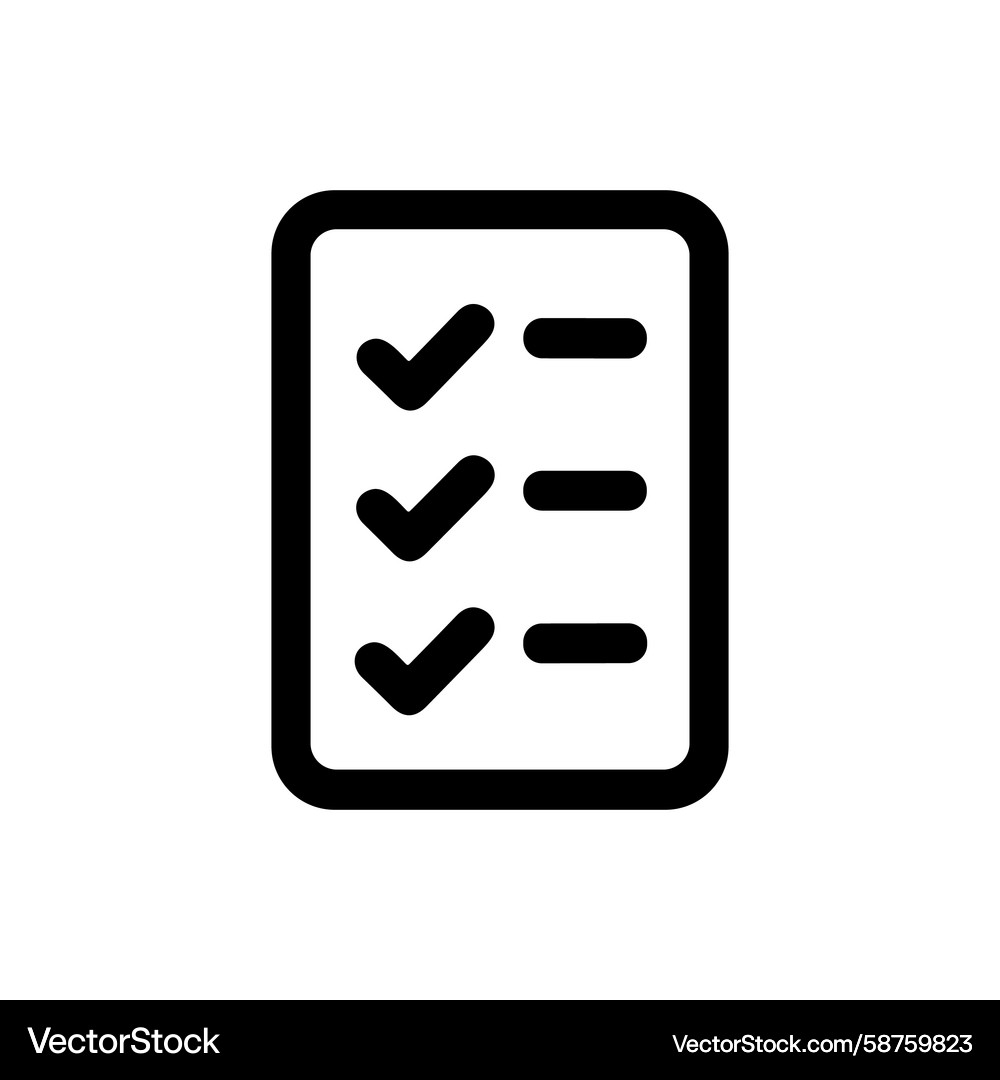 Checklist Task Complete Icon Vector Image