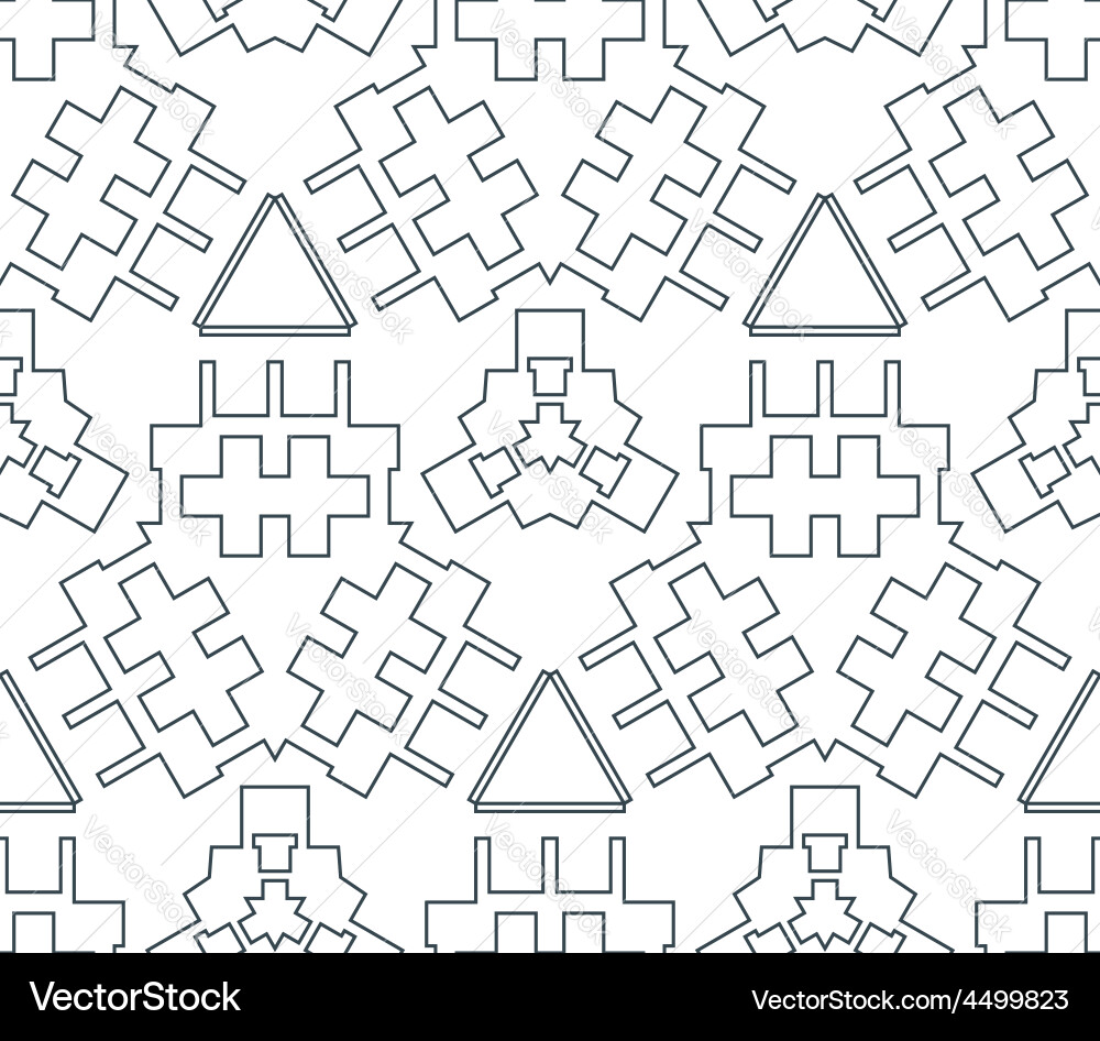 Dark monochrome color angular outline abstract vector image