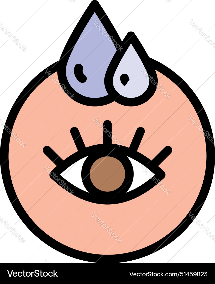 Eye drop color icon design simple Vector Image