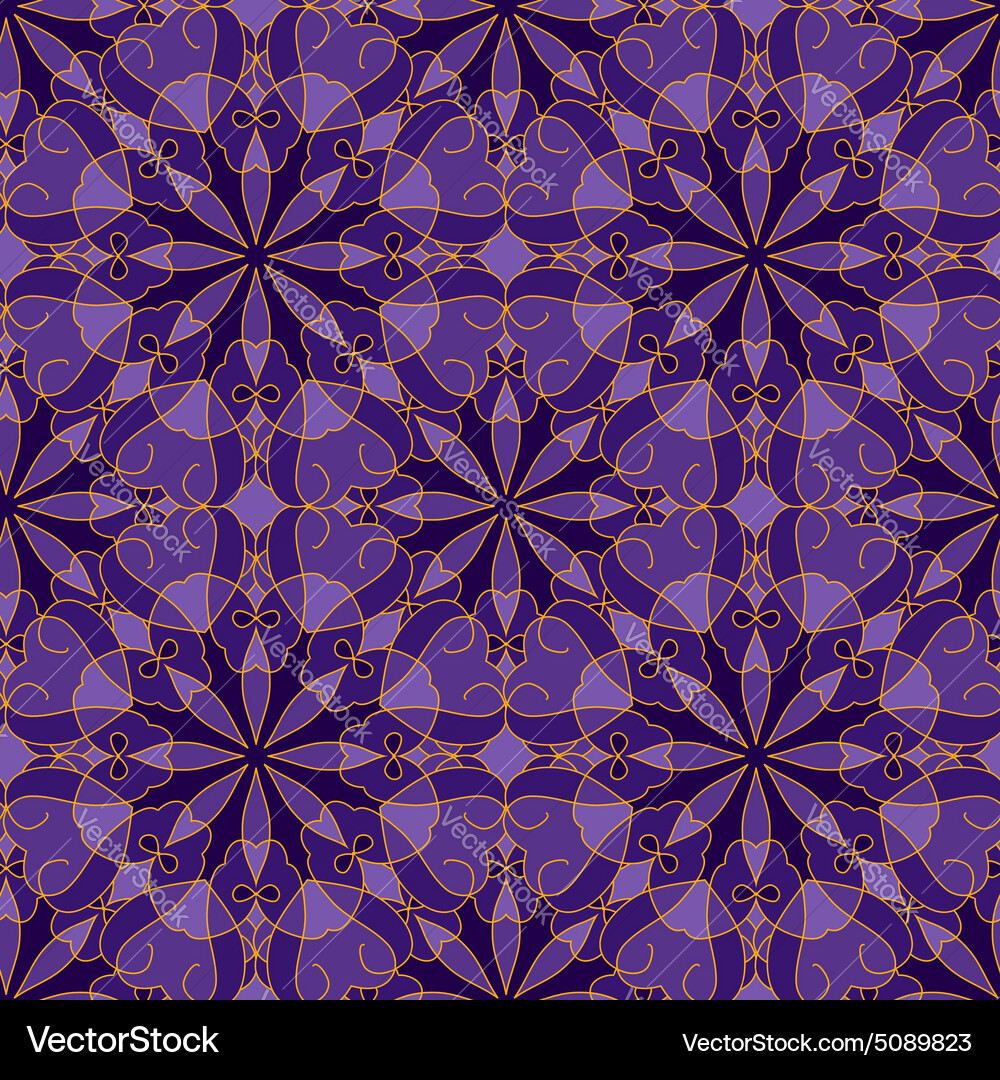 Golden Linear Abstract Pattern Vector Image