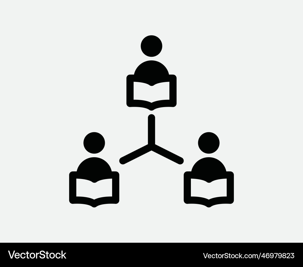 Group learning icon vector image