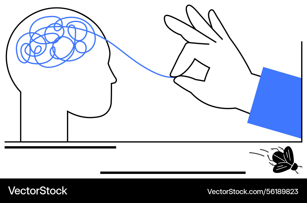 Simplifying complex thoughts through problem Simplifying complex thoughts through problem Vector Image