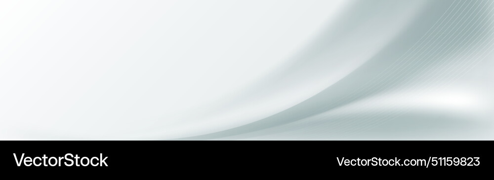 White abstract background smooth curve shape vector image