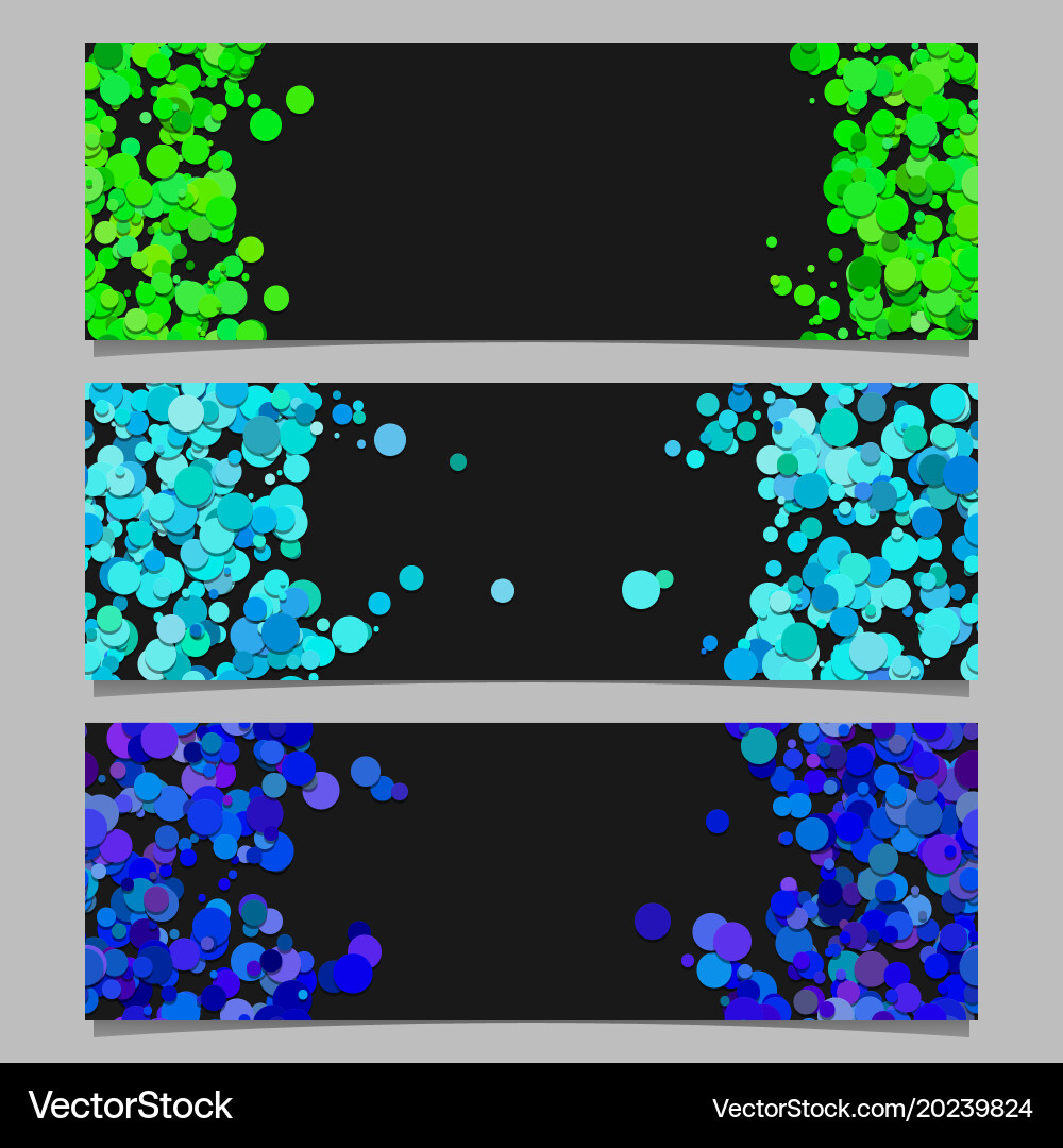 Abstract banner template set with colored dots vector image