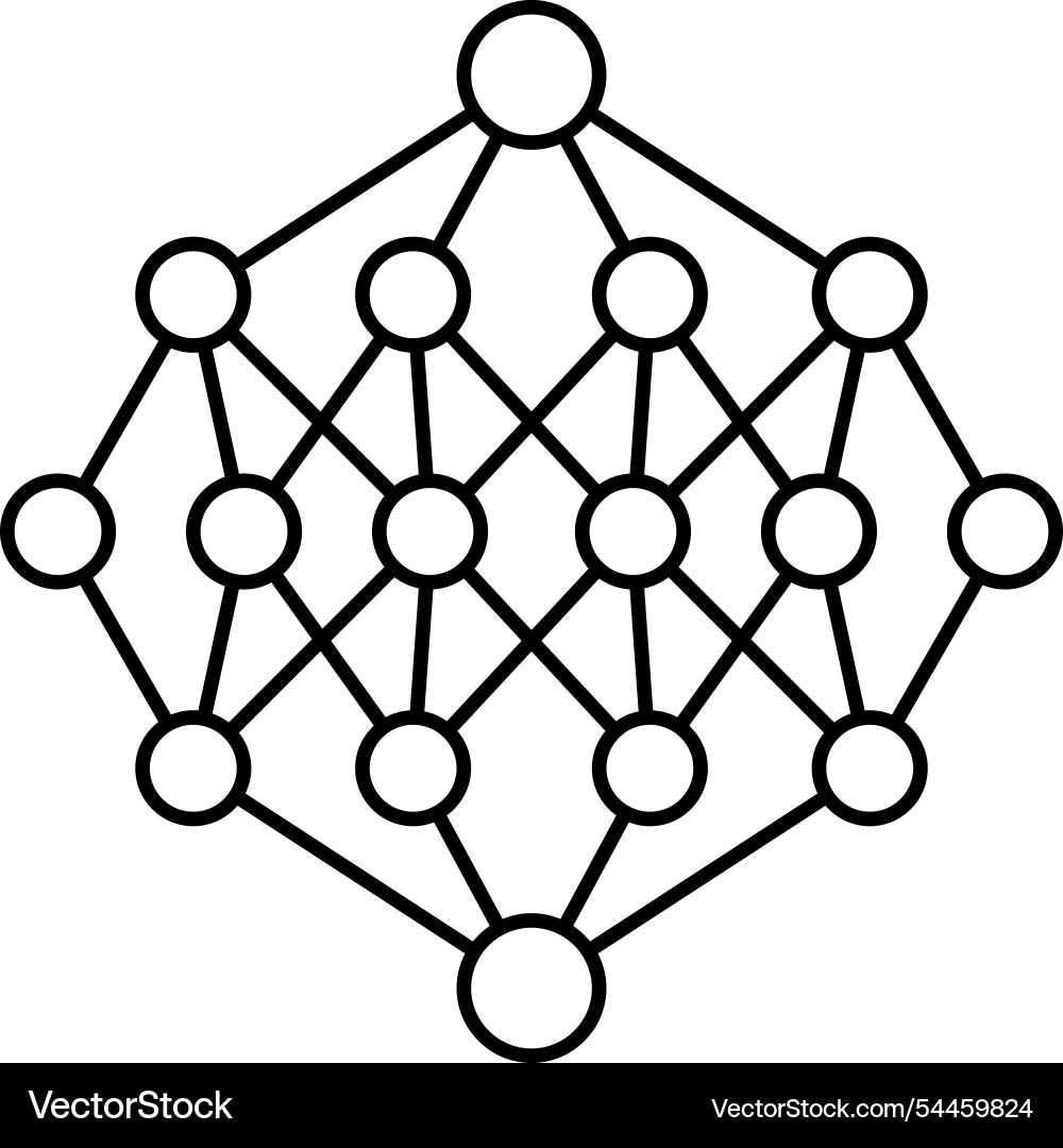 Apriori algorithm line icon Apriori algorithm line icon vector image