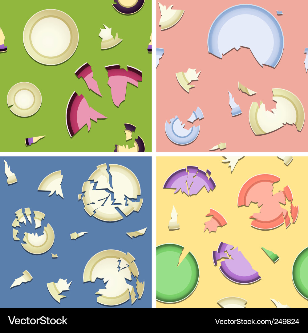 Cracked Plate Pattern Vector Image