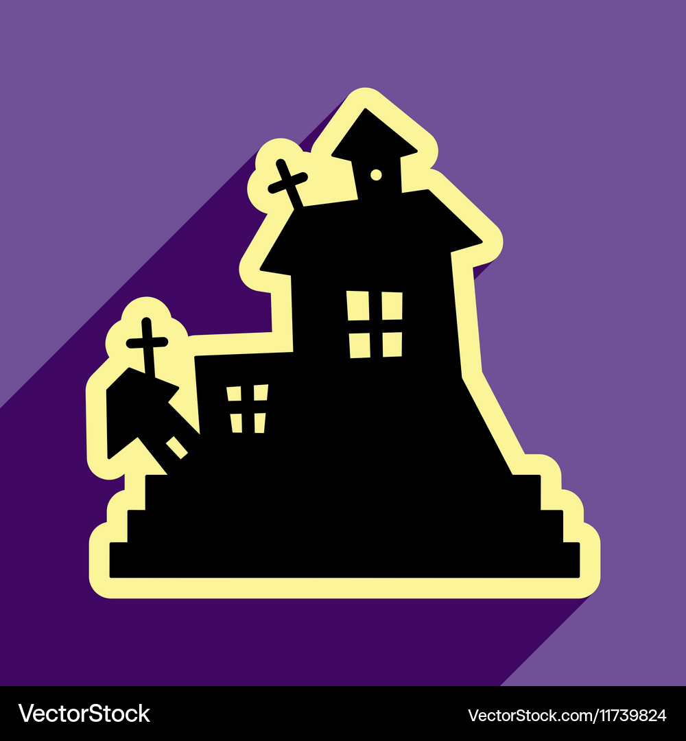 Flat with shadow icon and mobile application Vector Image