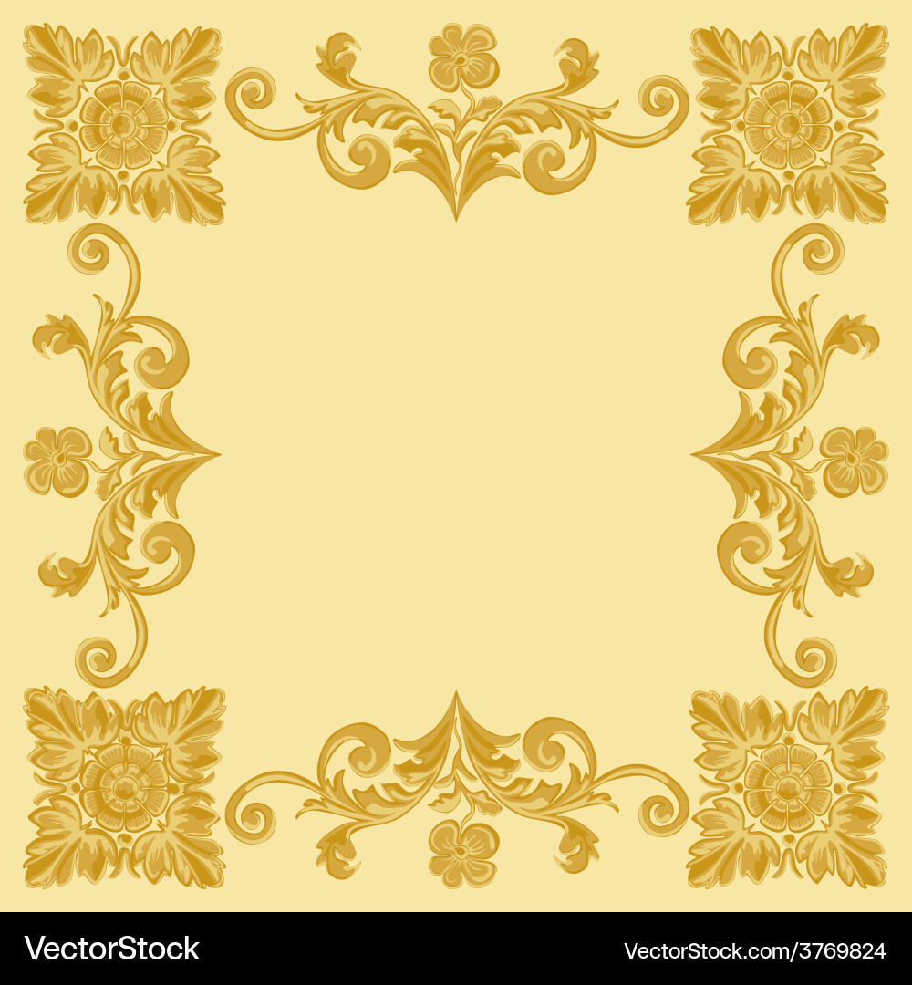 Gold frame Royalty Free Vector Image - VectorStock