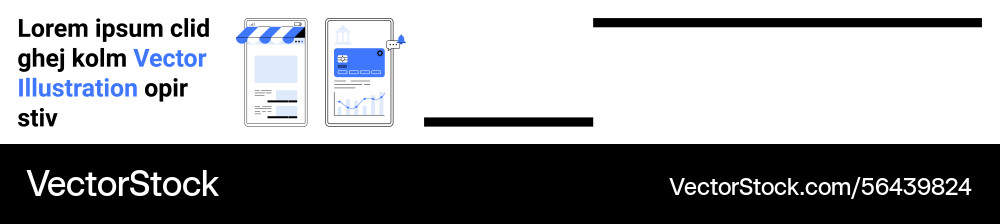 Mobile app screens with graphs and interface Mobile app screens with graphs and interface vector image