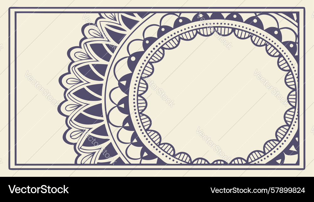 Ornate circular lace frame with delicate patterns Vector Image