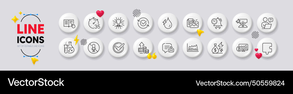 Puzzle accounting report and new message line Puzzle accounting report and new message line vector image