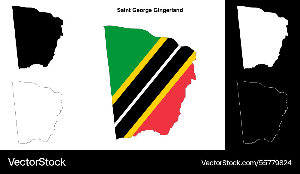 Saint george gingerland outline map Saint george gingerland outline map vector image