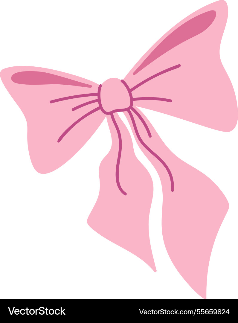 Silk bow greeting card decoration Vector Image