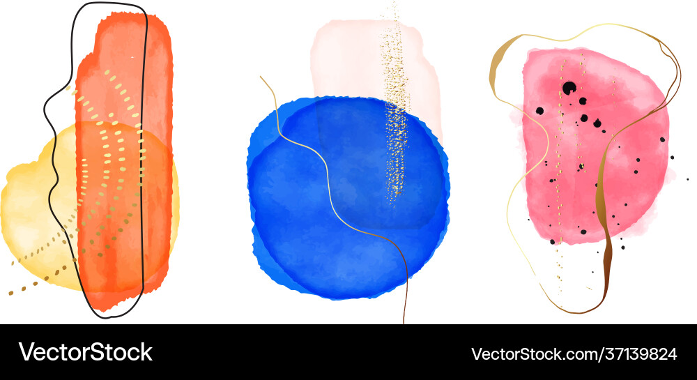 Watercolor Abstract Blobs vector image
