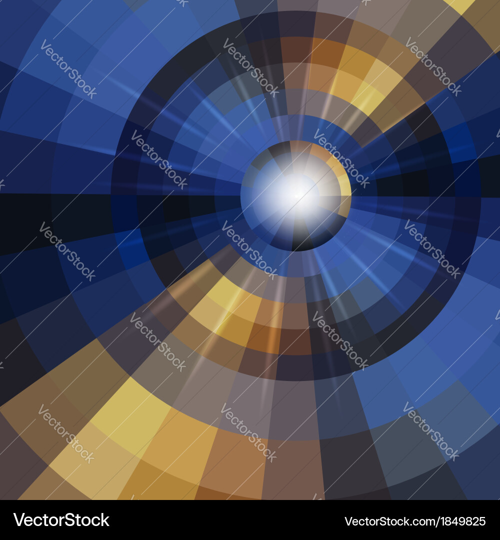 Abstract Mosaic Circle Pattern Vector Image