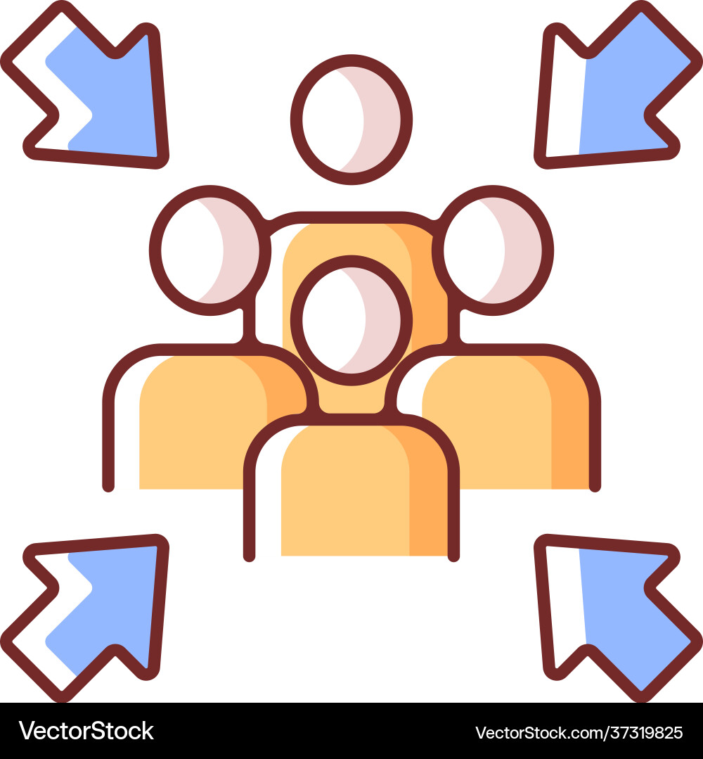 Assembly point rgb color icon Assembly point rgb color icon vector image