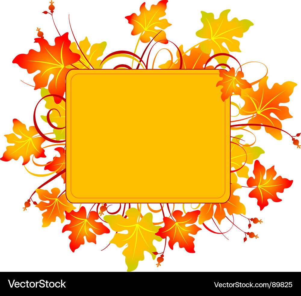 Autumn Leaf Frame Royalty Free Vector Image - VectorStock