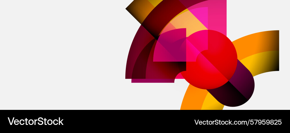 Dynamic Overlapping Shapes Vector Image