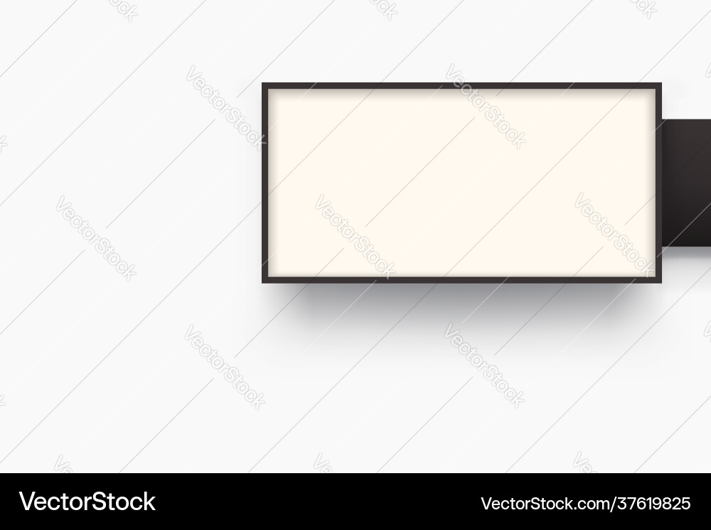 Rectangular shape light box front view Rectangular shape light box front view vector image