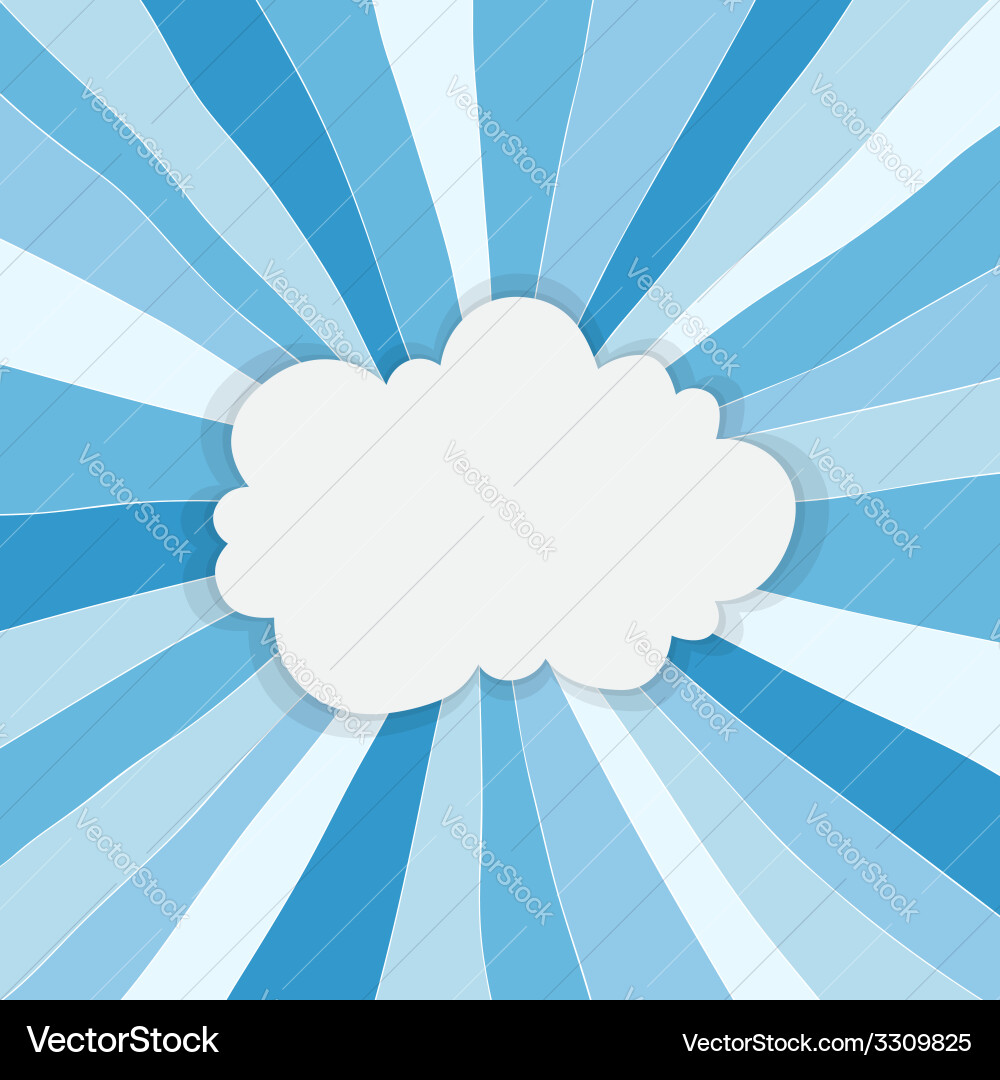 Retro Cloud Burst Background vector image
