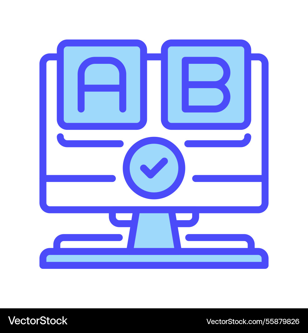 Ab testing line icon linear style sign for mobile Ab testing line icon linear style sign for mobile Vector Image