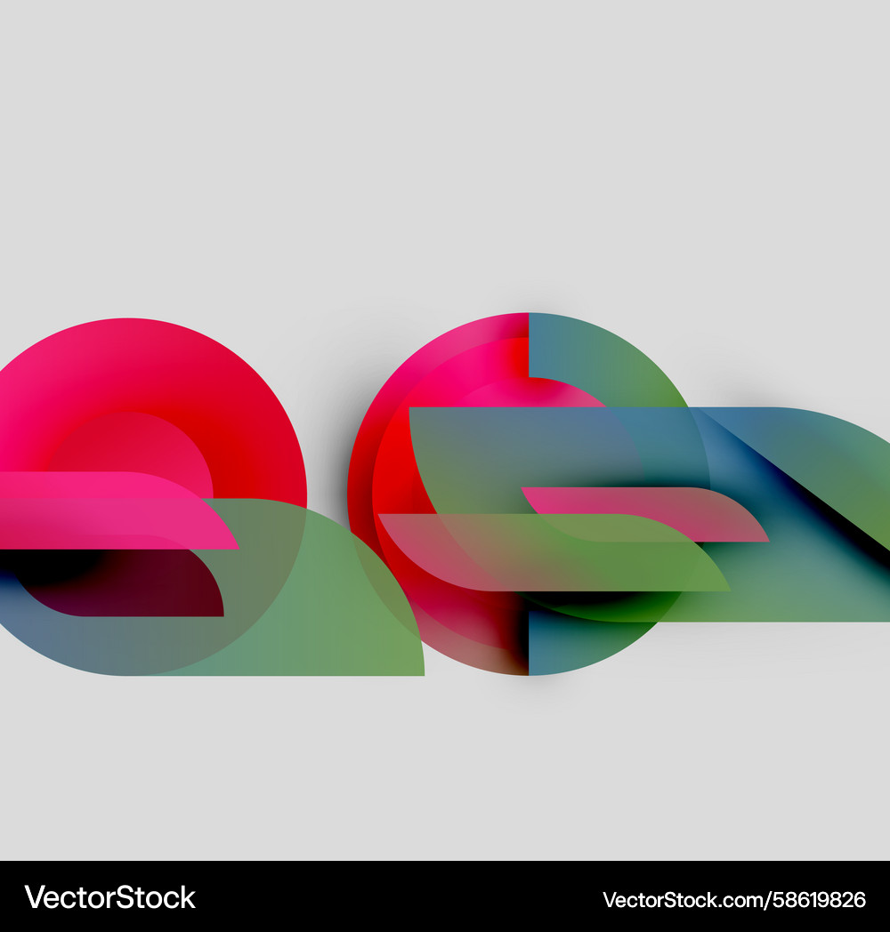 Abstract shapes overlap creating vibrant color Abstract shapes overlap creating vibrant color Vector Image