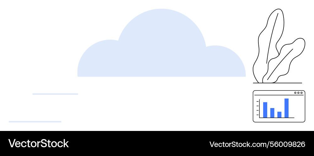 Cloud Computing mit Datenanalyse-Visualisierung Cloud Computing mit Datenanalyse-Visualisierung vektorbild