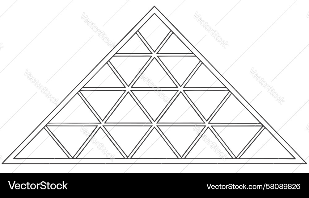 Isometric Triangular Grid Vector Image