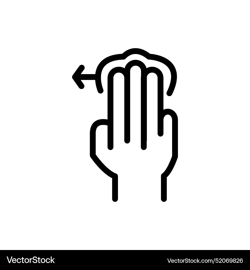 Three finger scroll icon for touchscreen Three finger scroll icon for touchscreen Vector Image