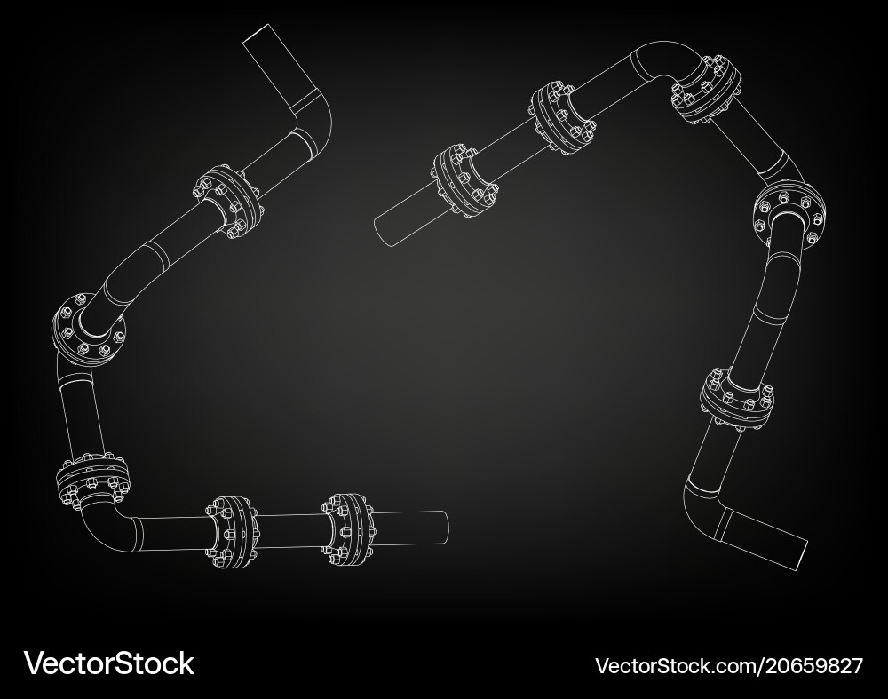 3d model of an pipeline 3d model of an pipeline vector image