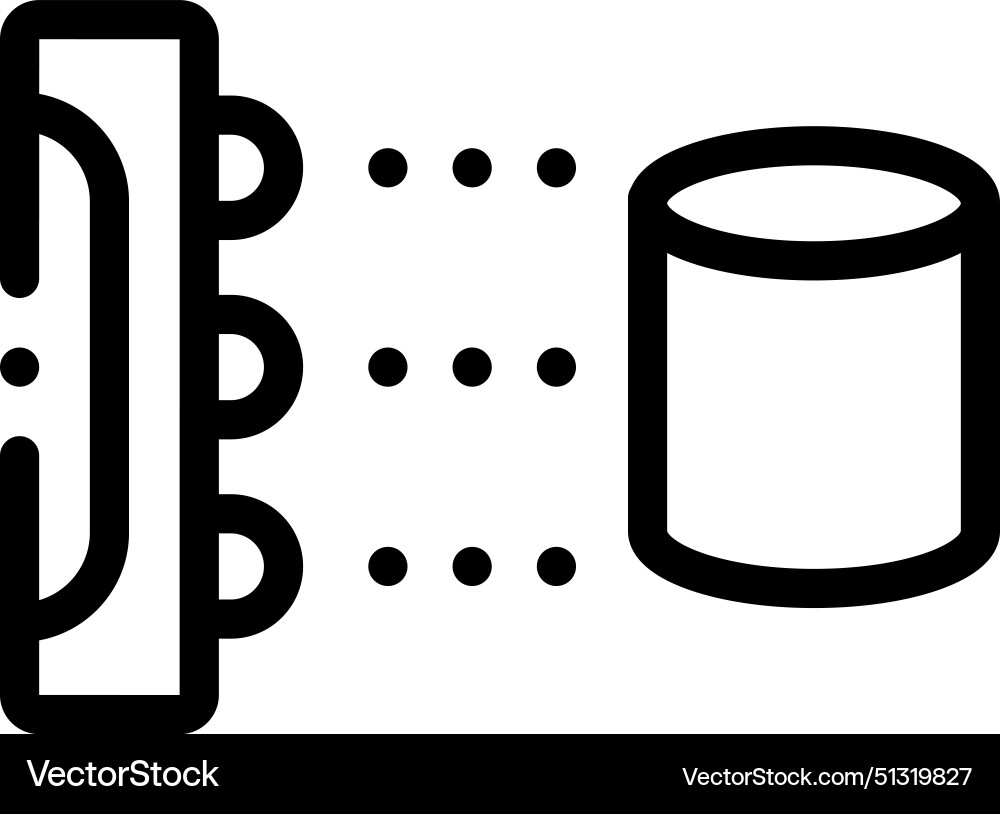 3d scanner icon thin linear style design isolated vector image