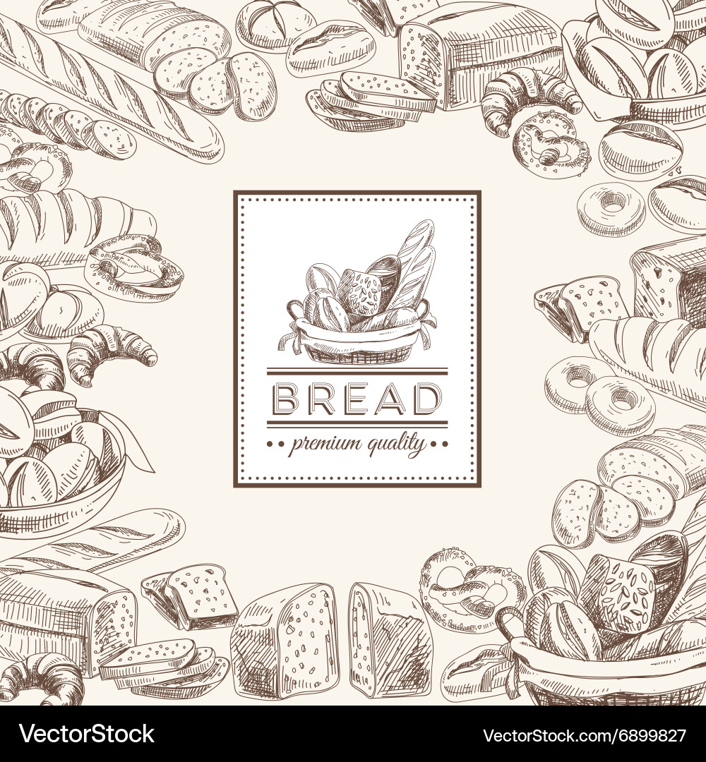 Bakery retro background Royalty Free Vector Image