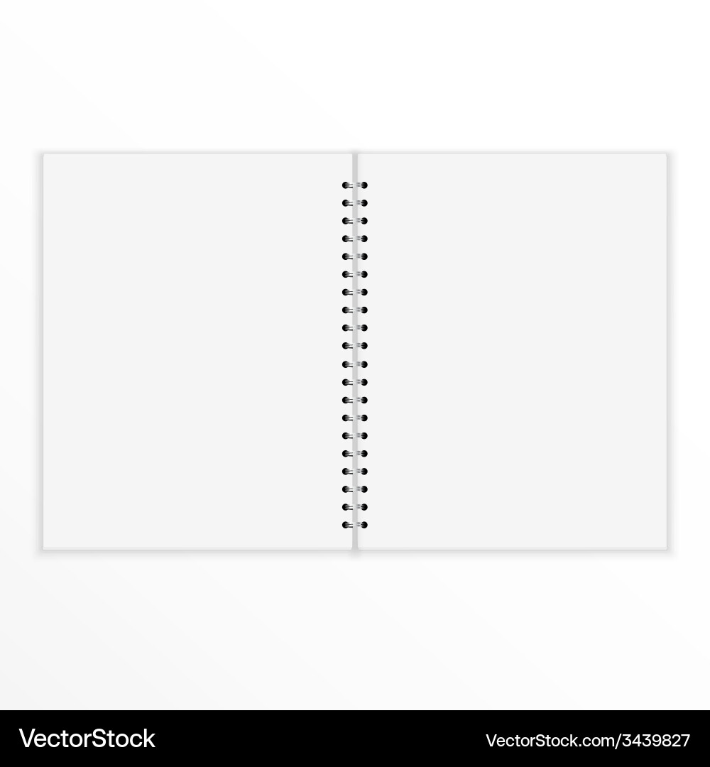 Blank notebook with place for text and notes vector image