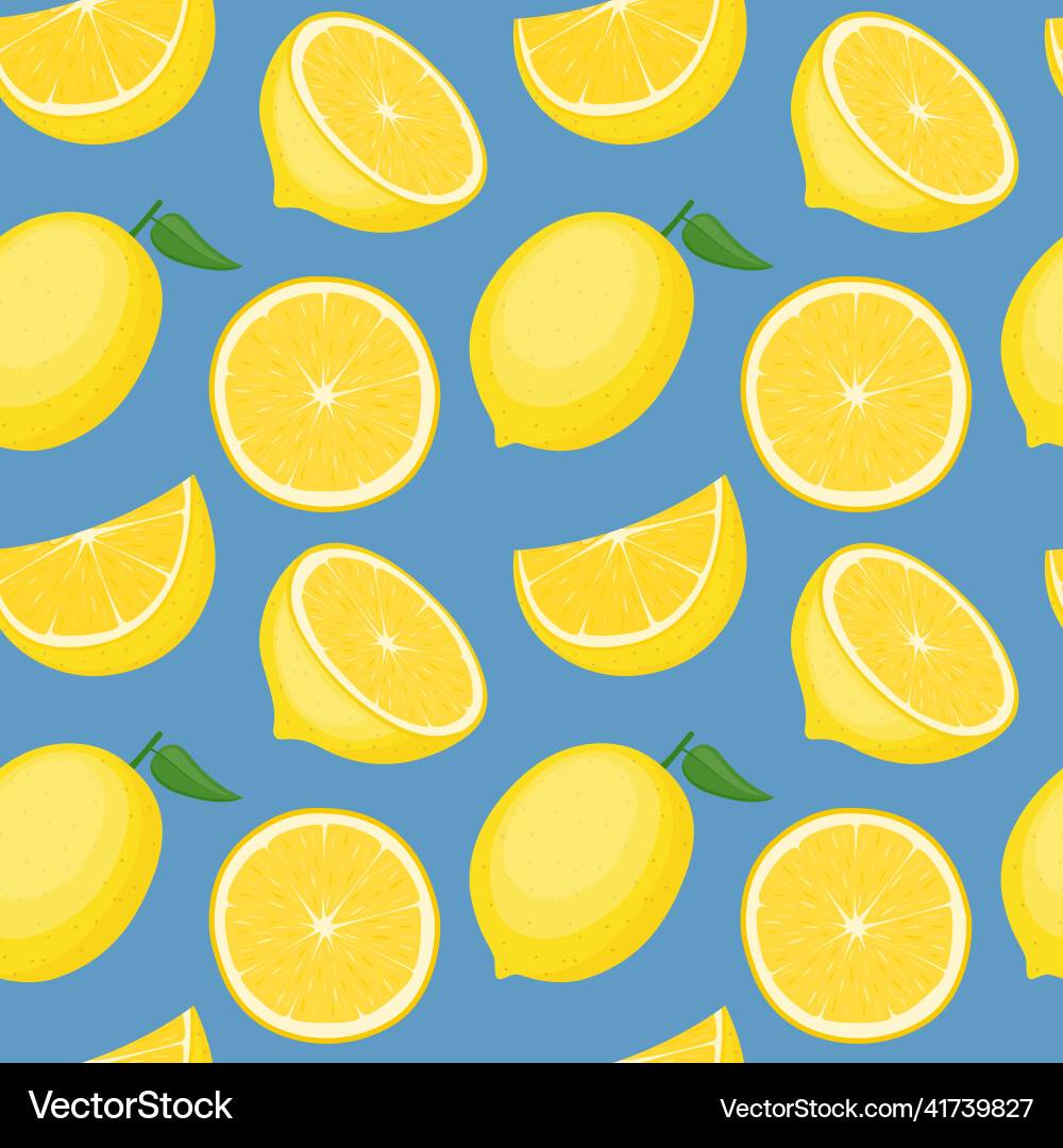 Bright seamless pattern with lemon Bright seamless pattern with lemon vector image
