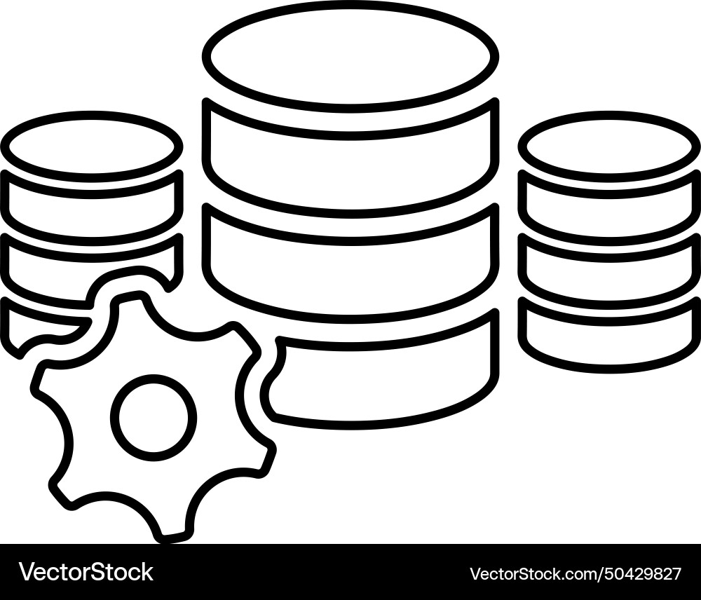 Database management icon vector image