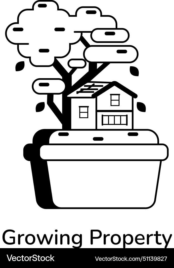 Growing property Royalty Free Vector Image - VectorStock